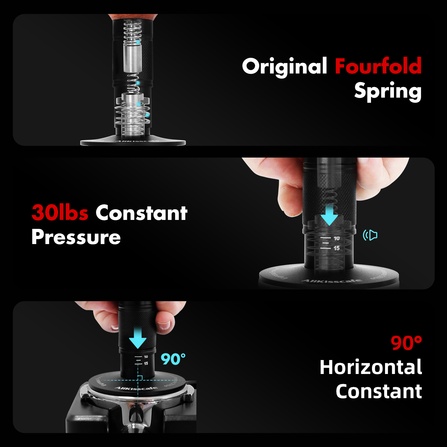AliKisscafe café Tamper impact - Espresso Tamper Set reseña y precio
