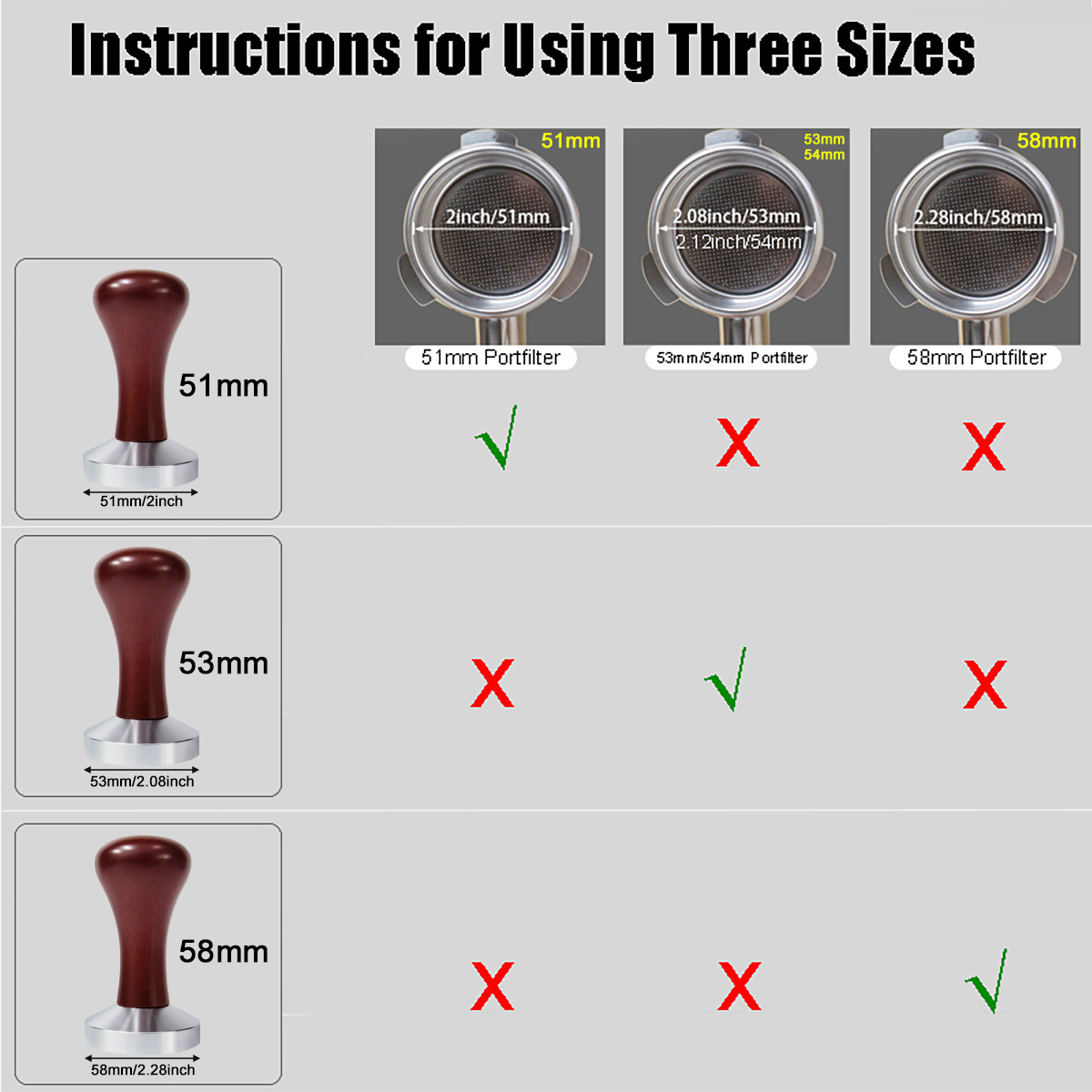 51mm 53mm 58mm Espresso manipu - Espresso Tamper Set reseña y precio