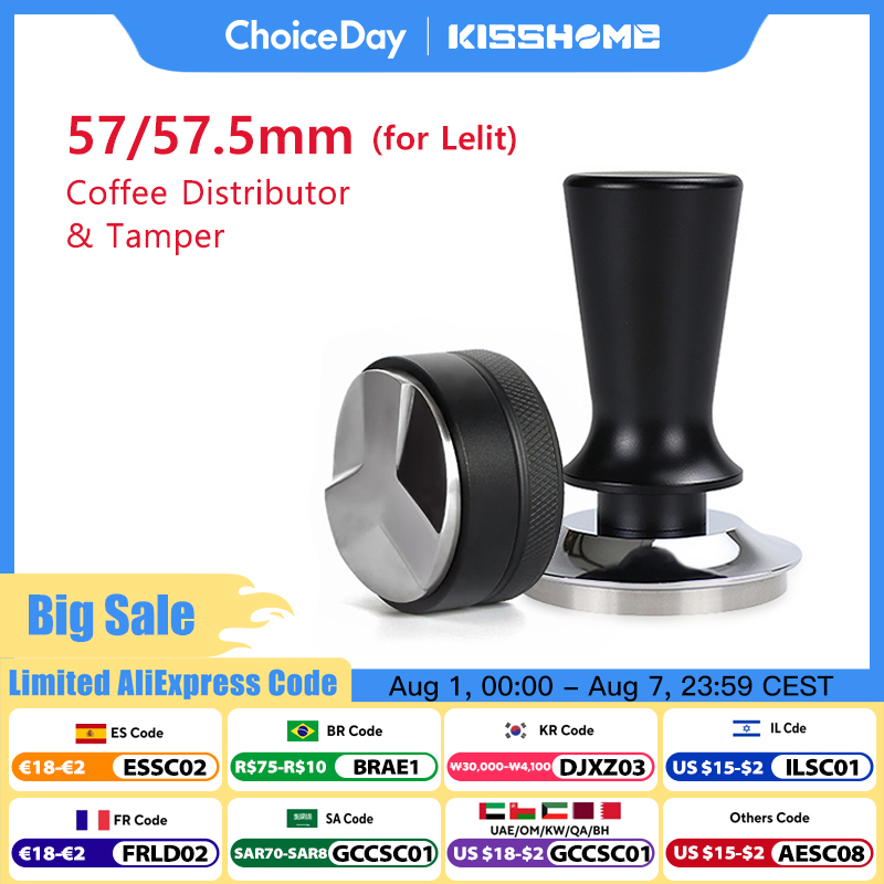 Prensa de café de 57mm y 57,5m - Espresso Tamper Set reseña y precio